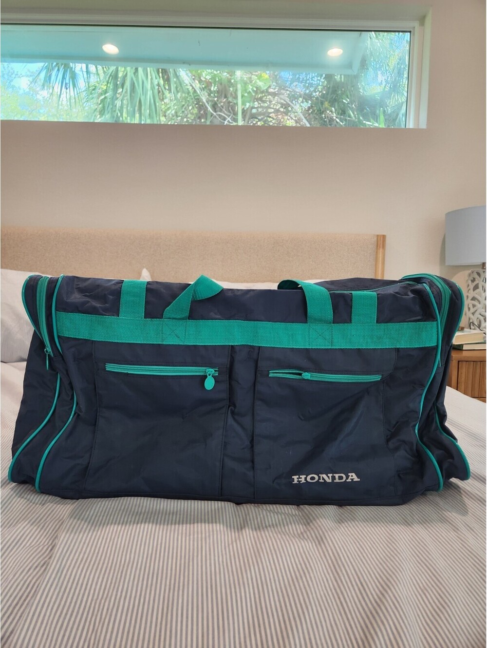 Vintage Honda Motor Sports x Giorgio Beverly Hills Collab Duffle Gear Bag